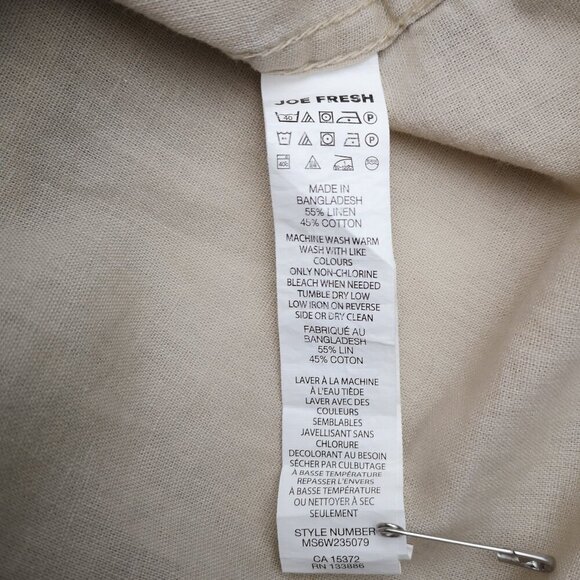 2 / $30.00 - Joe Fresh Men's Size Large Beige Straight Fit Casual Shirt - Picture 5 of 10